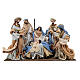 Sagrada Família e Reis Magos resina e tecido 25 cm Northern Star s1
