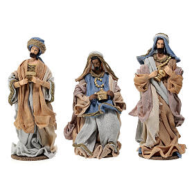 3-teiliges Set Drei Heiligen Könige aus Harz und Stoff Northern Star, 30 cm