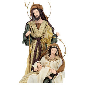 Christmas Symphonies Nativity with base, resin and fabric, 90 cm