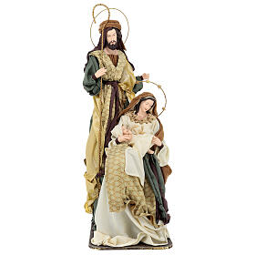 Holy Family figurine on base resin and cloth 90 cm ''Christmas Symphonies''