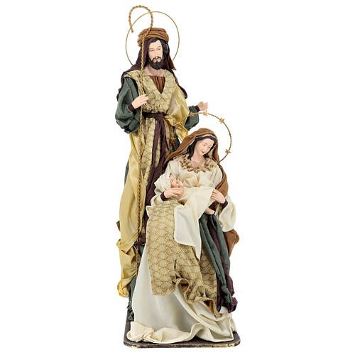 Holy Family figurine on base resin and cloth 90 cm ''Christmas Symphonies'' 1