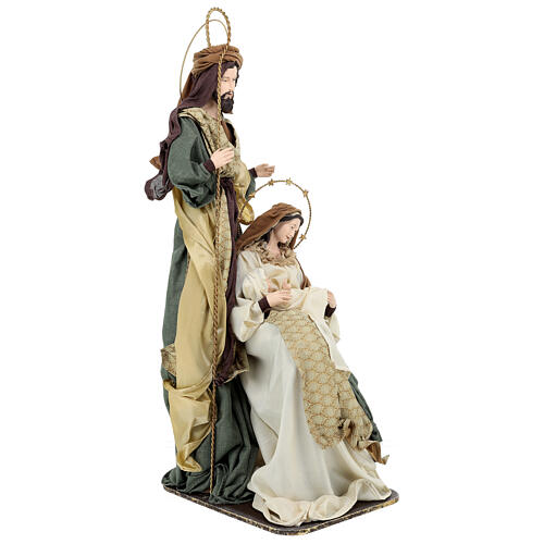 Holy Family figurine on base resin and cloth 90 cm ''Christmas Symphonies'' 4