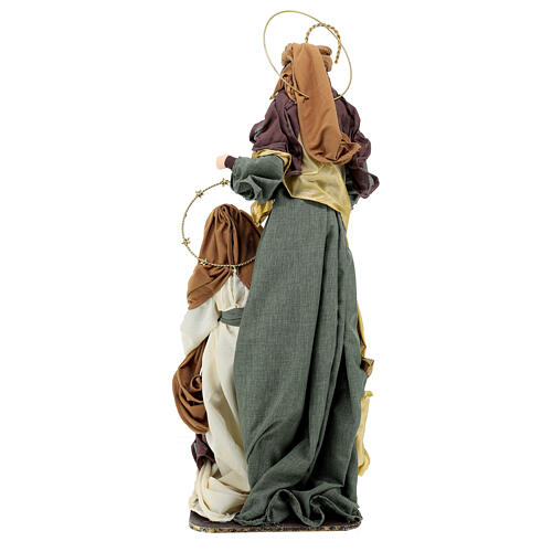Holy Family figurine on base resin and cloth 90 cm ''Christmas Symphonies'' 5