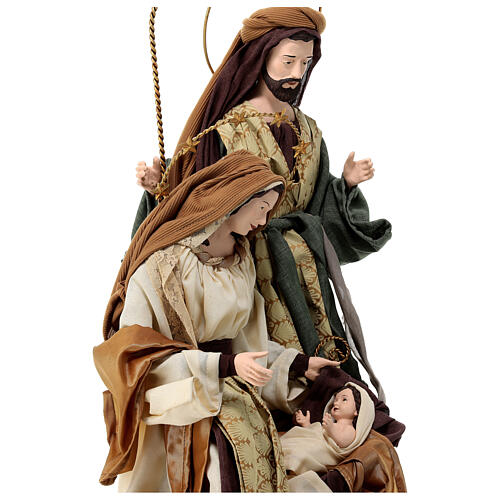Holy Family with base, 65 cm, resin and fabric, Christmas Symphonies 5