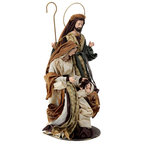 Sacra Famiglia con base 65 cm resina e tessuto Christmas Symphonies 3