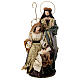 Sacra Famiglia con base 65 cm resina e tessuto Christmas Symphonies s1