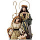 Sacra Famiglia con base 65 cm resina e tessuto Christmas Symphonies s2