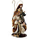 Sacra Famiglia con base 65 cm resina e tessuto Christmas Symphonies s3