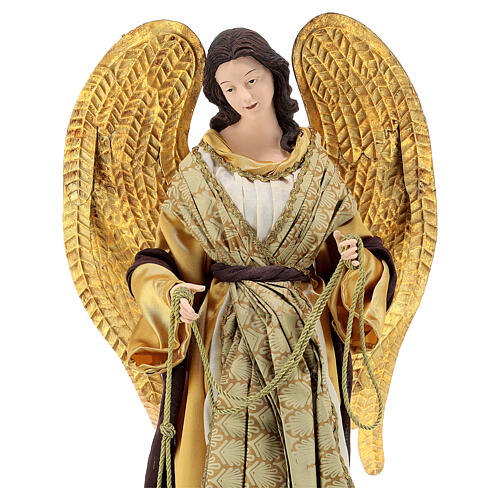Standing angel, Christmas Symphonies, 65 cm, resin and fabric 2