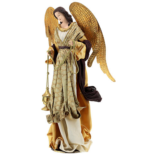 Standing angel, Christmas Symphonies, 65 cm, resin and fabric 3