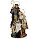 Christmas symphonies Holy Family on base 55 cm in resin and fabric s1