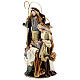 Christmas symphonies Holy Family on base 55 cm in resin and fabric s3