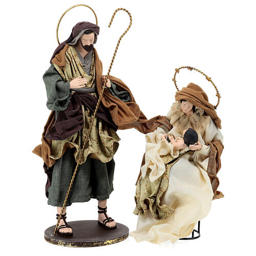 Holy Family statue 45 cm Christmas Symphonies resin and fabric 1