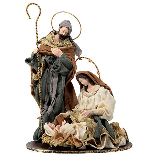 Holy Family set on base resin and fabric 35 cm "Christmas Symphonies" 1