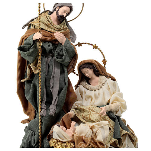 Holy Family set on base resin and fabric 35 cm "Christmas Symphonies" 4