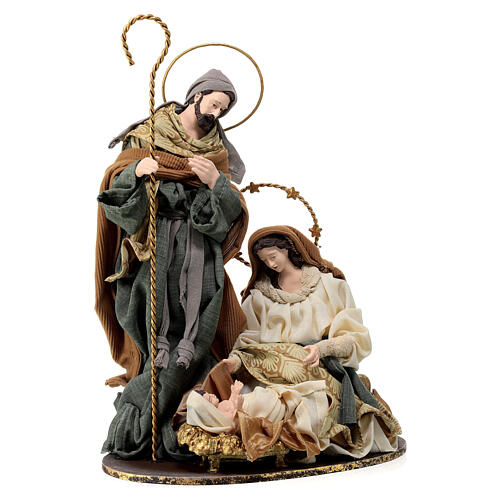 Holy Family set on base resin and fabric 35 cm "Christmas Symphonies" 5