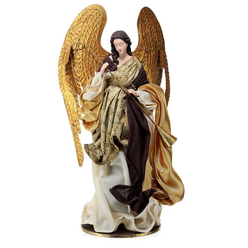 Standing angel, resin and fabric, for Christmas Symphonies Nativity Scene of 45 cm 1