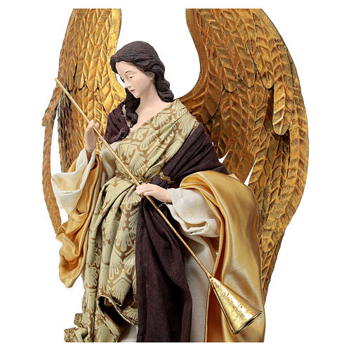 Standing angel, resin and fabric, for Christmas Symphonies Nativity Scene of 45 cm 2