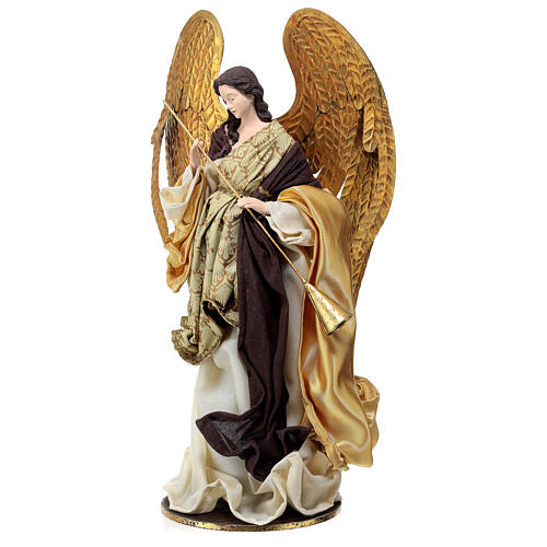 Standing angel, resin and fabric, for Christmas Symphonies Nativity Scene of 45 cm 3