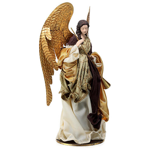 Standing angel, resin and fabric, for Christmas Symphonies Nativity Scene of 45 cm 4