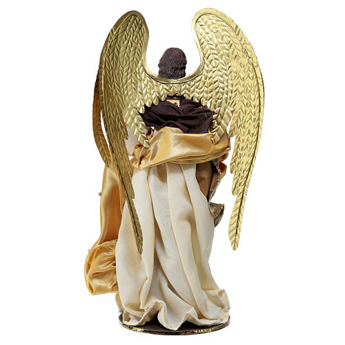 Standing angel, resin and fabric, for Christmas Symphonies Nativity Scene of 45 cm 5