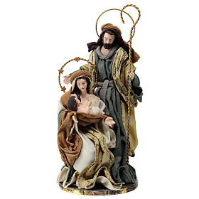 Figury z żywicy i tkaniny scena narodzin Jezusa na podstawie 35 cm, kolekcja Christmas Symphonies