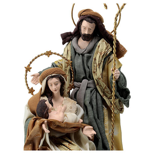 Figury z żywicy i tkaniny scena narodzin Jezusa na podstawie 35 cm, kolekcja Christmas Symphonies 2