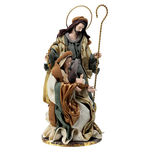 Figury z żywicy i tkaniny scena narodzin Jezusa na podstawie 35 cm, kolekcja Christmas Symphonies 4