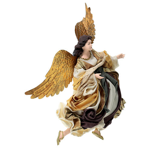 Flying angel, resin and fabric, for Christmas Symphonies Nativity Scene of 35 cm 4