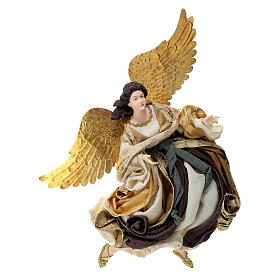 Estatua ángel que vuela 35 cm Christmas Symphonies resina y tejido