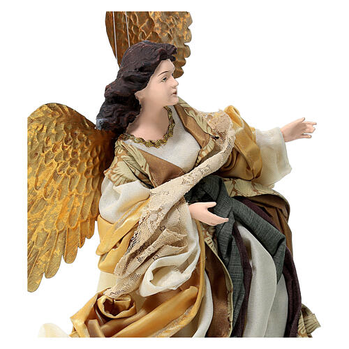 Estatua ángel que vuela 35 cm Christmas Symphonies resina y tejido 2