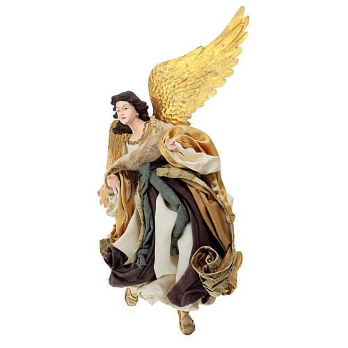 Statuina angelo in volo 35 cm Christmas Symphonies resina e tessuto 3