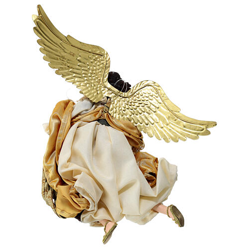 Statuina angelo in volo 35 cm Christmas Symphonies resina e tessuto 5