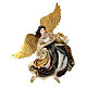 Statuina angelo in volo 35 cm Christmas Symphonies resina e tessuto s1