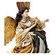 Statuina angelo in volo 35 cm Christmas Symphonies resina e tessuto s2