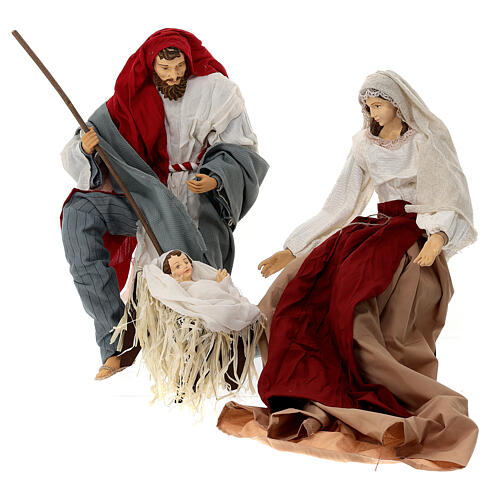 Natività 3 pz Country Collectibles 60 cm resina e tessuto 1