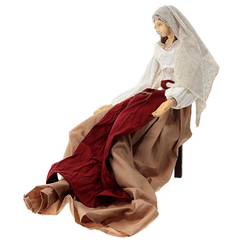 Natività 3 pz Country Collectibles 60 cm resina e tessuto 5