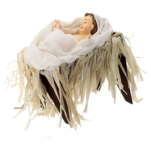 Natività 3 pz Country Collectibles 60 cm resina e tessuto 6