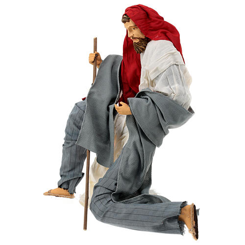 Natività 3 pz Country Collectibles 60 cm resina e tessuto 7