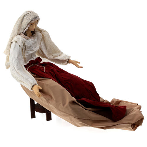 Natività 3 pz Country Collectibles 60 cm resina e tessuto 8