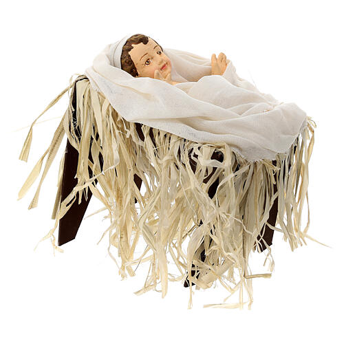 Natività 3 pz Country Collectibles 60 cm resina e tessuto 9