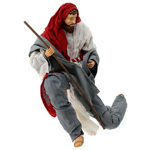 Natività 3 pz Country Collectibles 60 cm resina e tessuto 10