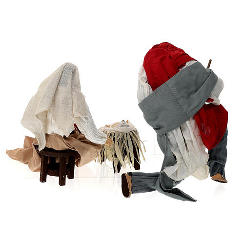 Natività 3 pz Country Collectibles 60 cm resina e tessuto 11