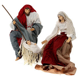 Holy Family 3 pcs Country Collectibles 60 cm resin and fabric