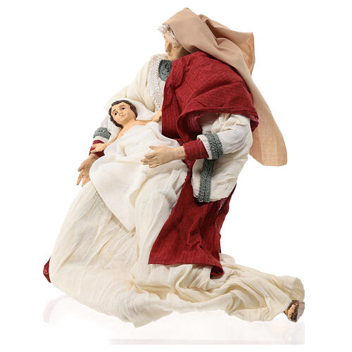 Holy Family, resin and fabric, for Country Collectibles Nativity Scene of 45 cm 4