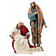 Holy Family, resin and fabric, for Country Collectibles Nativity Scene of 45 cm s1