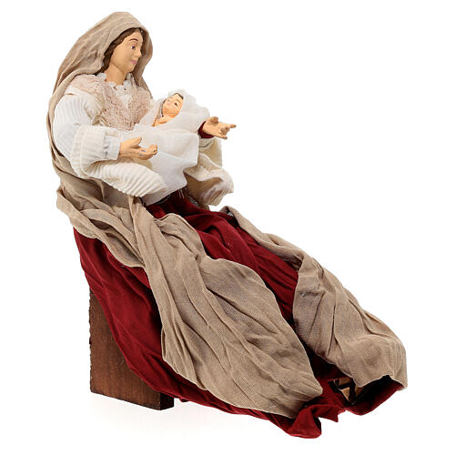Natività 30 cm in resina e tessuto con asino Country Collectibles 6