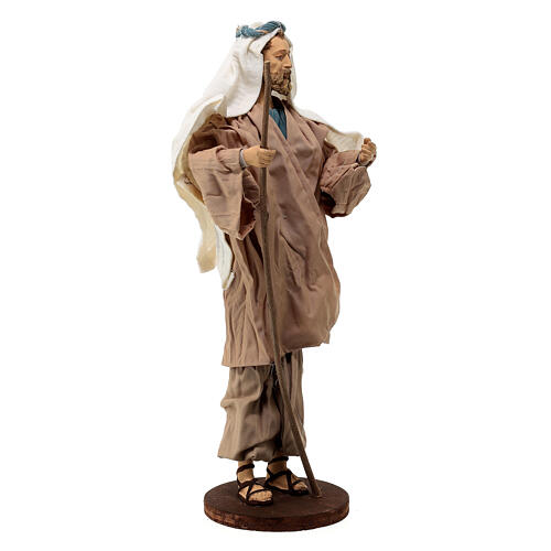 Natività 30 cm in resina e tessuto con asino Country Collectibles 7