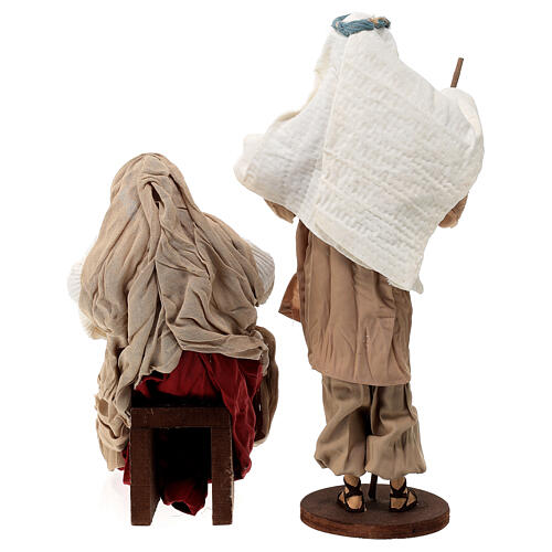 Natività 30 cm in resina e tessuto con asino Country Collectibles 8