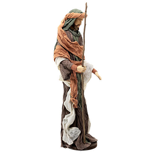 Nativity, set of 3, terracotta and fabric 80 cm 10